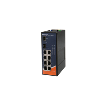 ORING NETWORKING SlimType 8x10/100/1000TX(RJ-45)PoE+, +2x1000Base-X SFP slot, IGPS-1082GP IGPS-1082GP